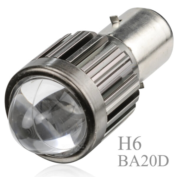 BA20D H6 LED Motorcycle Headlight Bulb - 6000K Xenon White