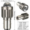 BA20D H6 LED Motorcycle Headlight Bulb - 6000K Xenon White
