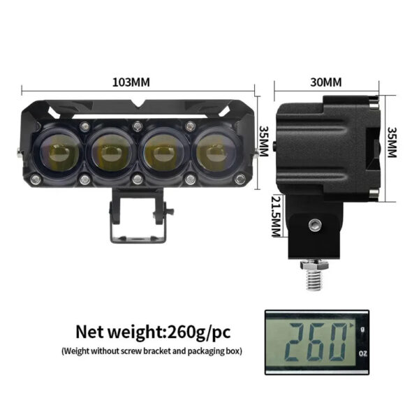 Dual-Color Three-Eye LED Spotlights
