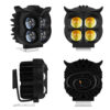Owl Shape LED Motorcycle Headlight - 4 Modes (R/Y/W)