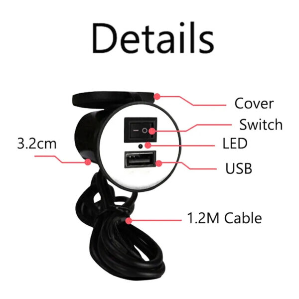 Handlebar USB Phone Charger (12V)