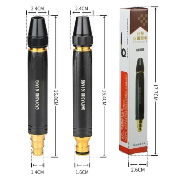 Portable High-Pressure Car Wash Nozzle (Black Diamond)