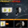 Multi-Color Motorcycle LED Auxiliary Light (12-32V)