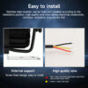 Owl Shape LED Motorcycle Headlight - 4 Modes (R/Y/W)