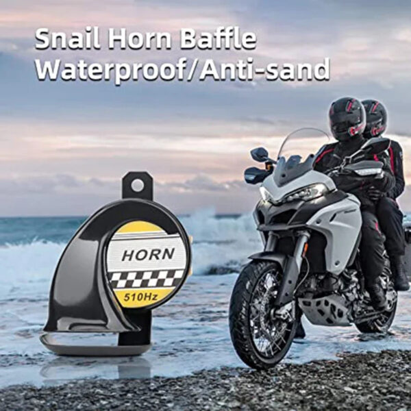 Universal 12V Motorcycle Snail Horn - 130DB Waterproof