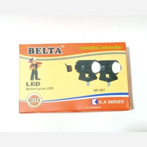 Dual Color LED Motorcycle Auxiliary Headlight - 5000LM, Waterproof, with Control Switch